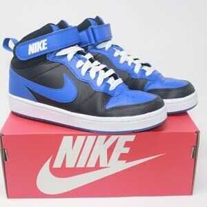 Boy's Nike Size 4.5 Y Court Borough Mid 2 GS Athletic Shoes Sneakers Blue